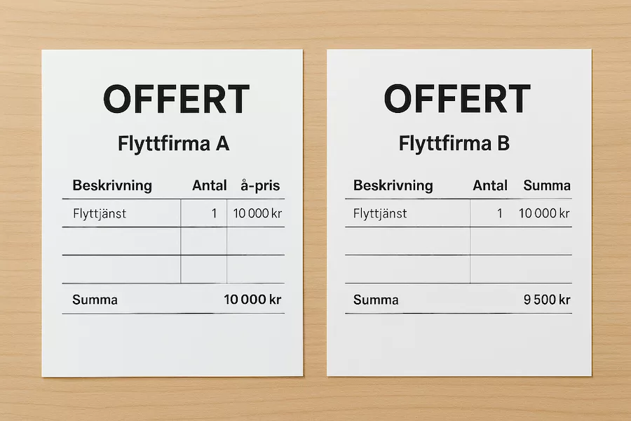Därför ska du jämföra offerter från flera flyttfirmor innan du bestämmer dig